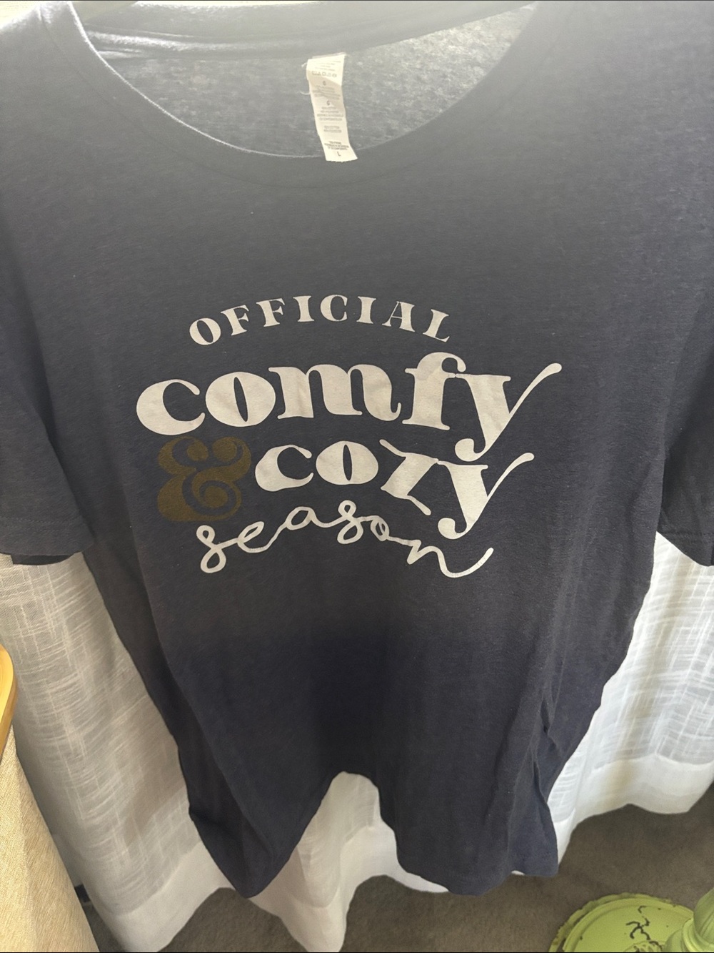"Official Comfy & Cozy Season" Navy Graphic Tee